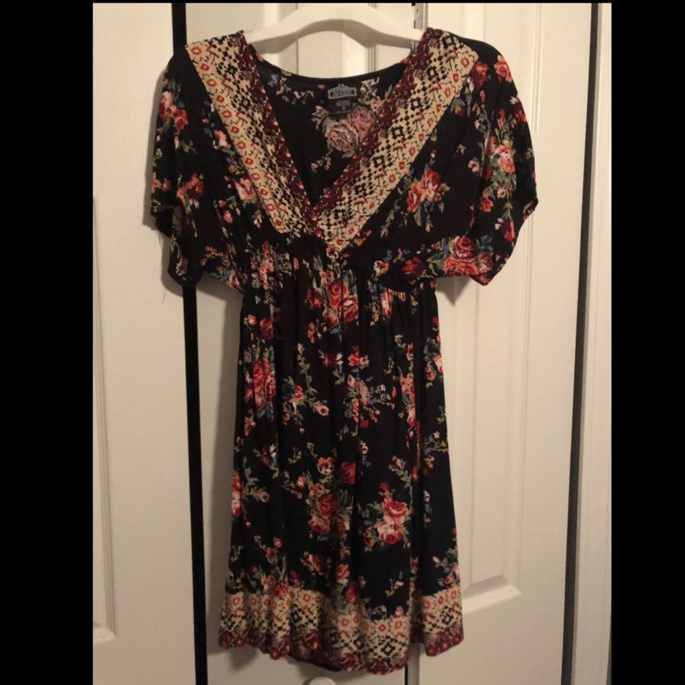 black floral dress